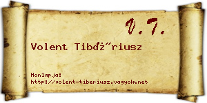 Volent Tibériusz névjegykártya